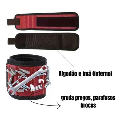 Pulseira magnética para carpintaria