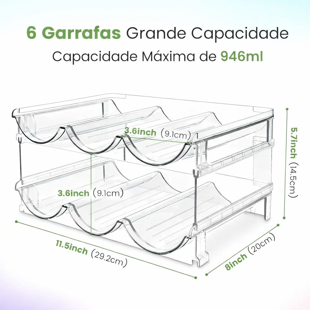 Organizador de garrafa para armário