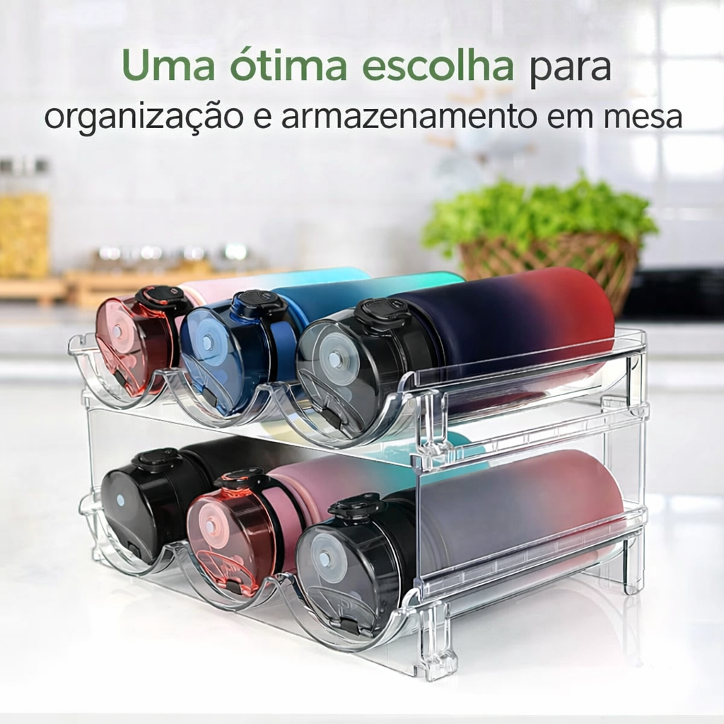 Organizador de garrafa para armário