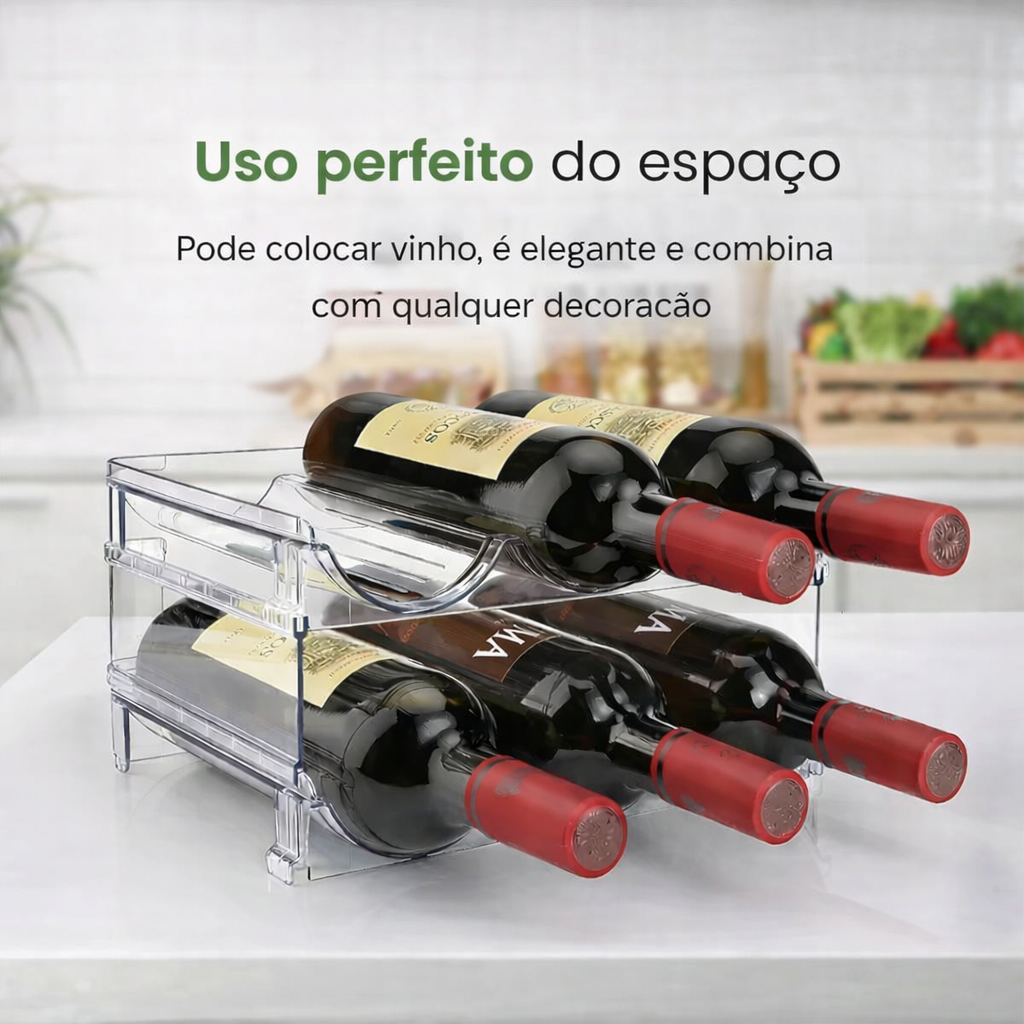 Organizador de garrafa para armário